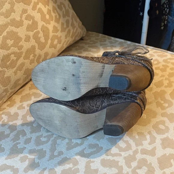 Not Rated Lace Ankle Boots - Brown - Picture 5 of 5